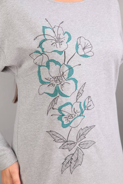 Платье из трикотажа на каждый день длиной 98 см Liona Style 551 - фото 3