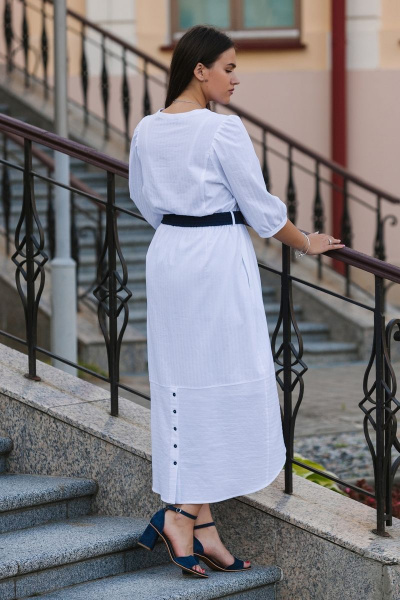 Летнее платье из хлопка с поясом и карманами MadameRita 5171 - фото 2