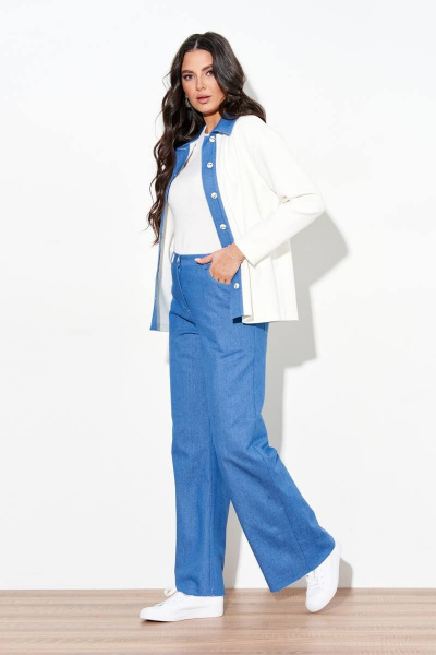 Брюки, рубашка FOXY FOX 1460 сине-белый - фото 3