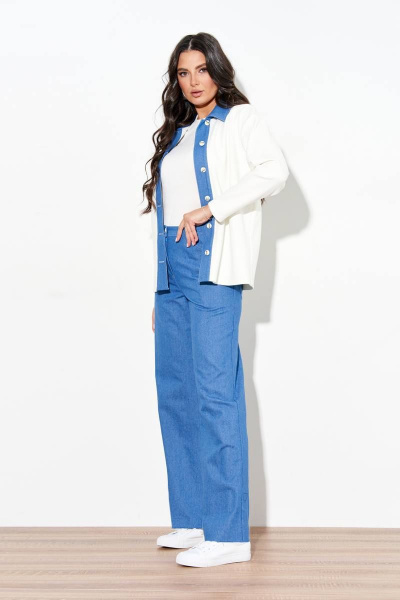 Брюки, рубашка FOXY FOX 1460 сине-белый - фото 2