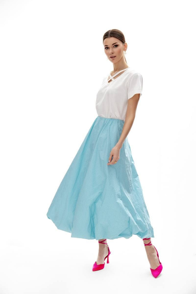 Юбка Kaloris 1983 -1 голубая - фото 6
