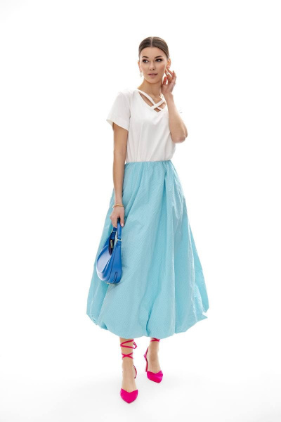 Юбка Kaloris 1983 -1 голубая - фото 1