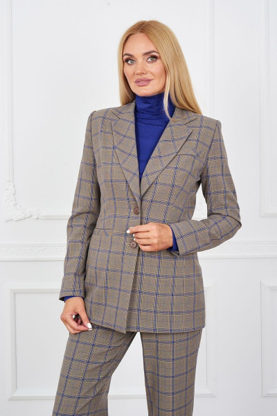 Классический деловой комплект из жакета, брюк и джемпера Azzara 827В - фото 3