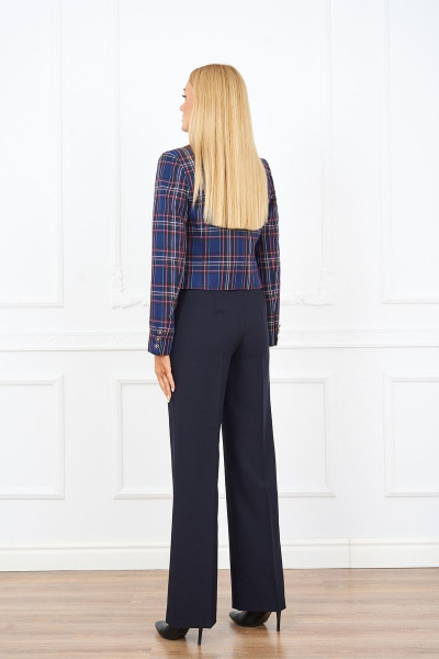 Комплект из джемпера, жакета и брюк из текстиля для делового образа Azzara 873/1 - фото 3