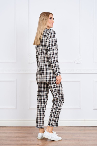 Деловой комплект из жакета, брюк и джемпера из текстиля Azzara 901 - фото 3