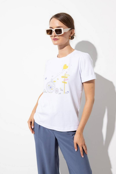 Джемпер с коротким рукавом и печатью из хлопка и трикотажа Femme & Devur 30712 1.1F(170) - фото 1