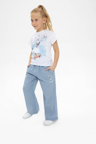 Широкие джинсовые брюки с высокой талией Bell Bimbo 231054 деним - фото 1