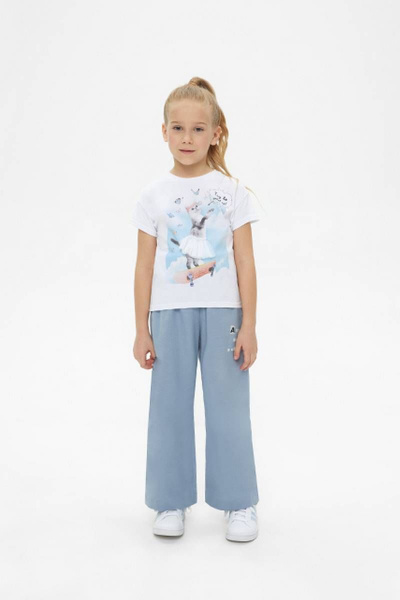 Широкие джинсовые брюки с высокой талией Bell Bimbo 231054 деним - фото 5