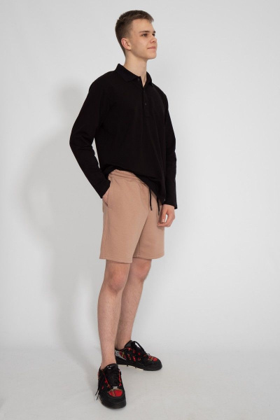 Демисезонный черный джемпер из хлопка и трикотажа Kivviwear 3009.02 - фото 11