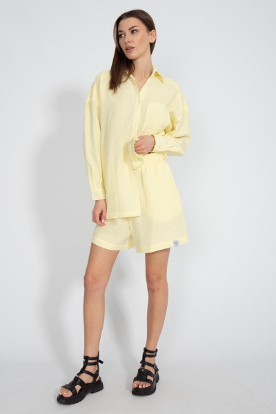 Шорты муслин из хлопка свободного кроя для летних дней Kivviwear 4129.03 - фото 8