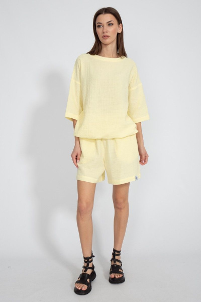 Шорты муслин из хлопка свободного кроя для летних дней Kivviwear 4129.03 - фото 4