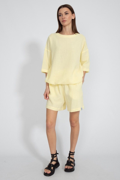 Шорты муслин из хлопка свободного кроя для летних дней Kivviwear 4129.03 - фото 3