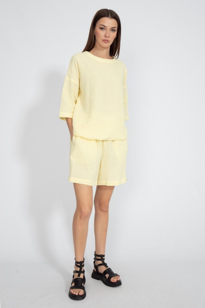 Шорты муслин из хлопка свободного кроя для летних дней Kivviwear 4129.03 - фото 2