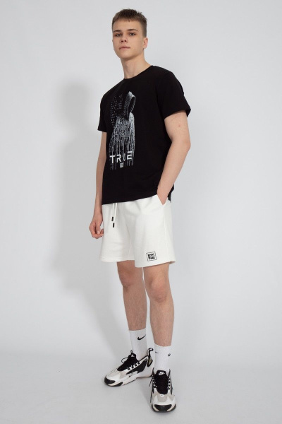 Шорты из футера с карманами белый для спорта круглый год Kivviwear 3002.04 - фото 11