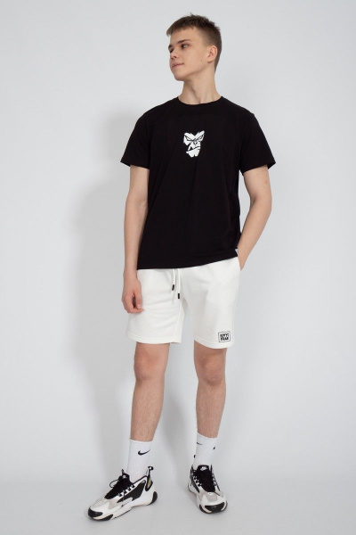 Шорты из футера с карманами белый для спорта круглый год Kivviwear 3002.04 - фото 7