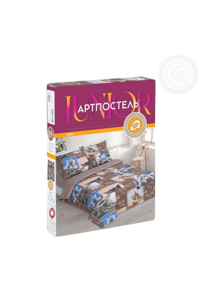 Классический комплект бязи 1.5-спальный с карманом АРТПОСТЕЛЬ 112 замурчательная_жизнь - фото 7