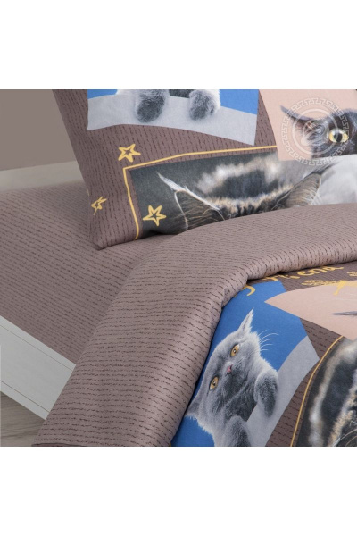 Классический комплект бязи 1.5-спальный с карманом АРТПОСТЕЛЬ 112 замурчательная_жизнь - фото 6