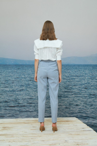 Брюки из текстиля на притачном поясе с заутюженными швами Alena Goretskaya A1730/6 - фото 2