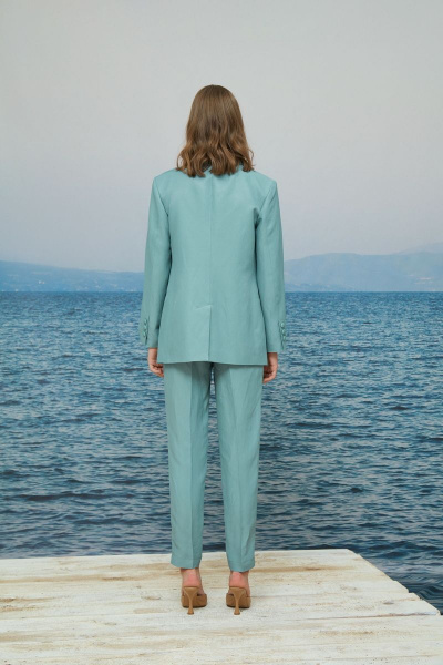 Жакет из лен, текстиля с кокетками и прорезными карманами Alena Goretskaya А1694/4 - фото 2