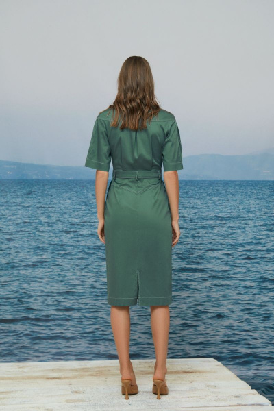 Платье из плательной ткани с поясом и боковыми карманами Alena Goretskaya A1692/1 - фото 2