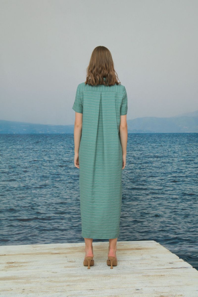 Платье из плательной ткани с кокетками и застежкой Alena Goretskaya A1691/1 - фото 2