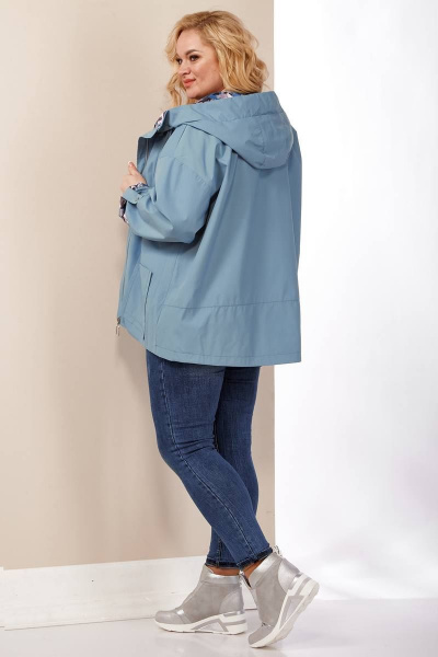 Куртка демисезонная прямого силуэта с кокетками Shetti 2118 ментол - фото 7