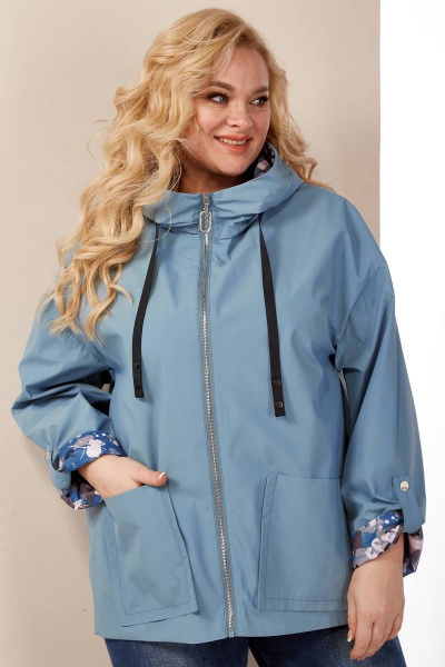 Куртка демисезонная прямого силуэта с кокетками Shetti 2118 ментол - фото 4