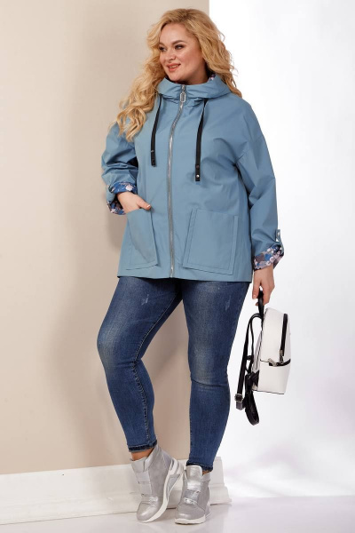Куртка демисезонная прямого силуэта с кокетками Shetti 2118 ментол - фото 2