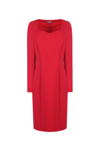 Платье из трикотажа красное с комфортным силуэтом Elema 5К-12259-1-170 перец_чили - фото 1