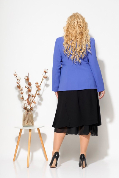 Костюм юбка и жакет женский деловой нарядный демисезонный Fortuna ШЖ 249 лавандовый - фото 3