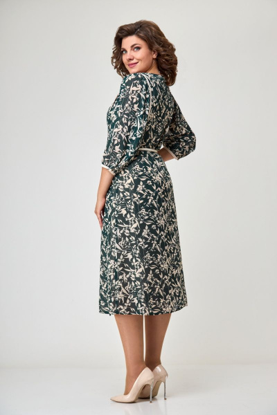 Платье Мишель стиль 1072 зелено-бежевый - фото 4