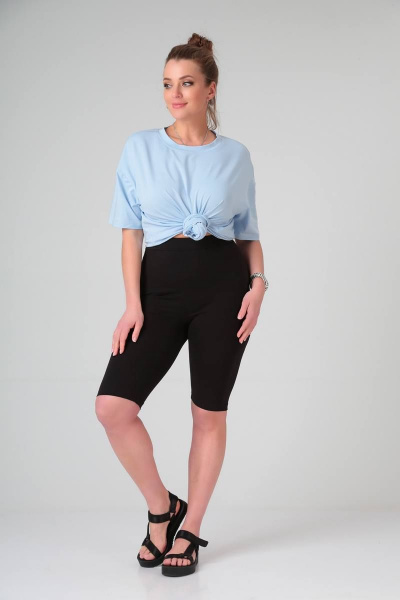 Велосипедки женские из трикотажа на резинке лето Bliss 132 черный - фото 1