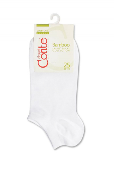 Летние ультракороткие носки BAMBOO из бамбуковой пряжи CONTE Elegant_Bamboo белый - фото 2