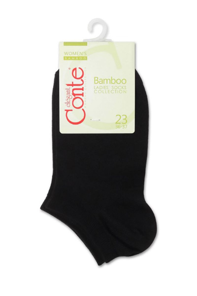 Летние черные носки BAMBOO из мягкого трикотажа CONTE Elegant_Bamboo черный - фото 2