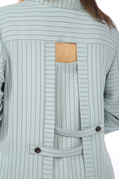 Платье из текстиля с нагрудными вытачками и патами Matini 3.1610 бирюза - фото 11