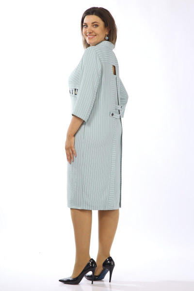 Платье из текстиля с нагрудными вытачками и патами Matini 3.1610 бирюза - фото 9