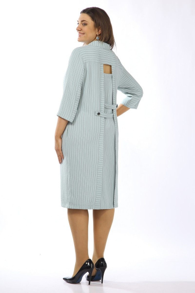Платье из текстиля с нагрудными вытачками и патами Matini 3.1610 бирюза - фото 8