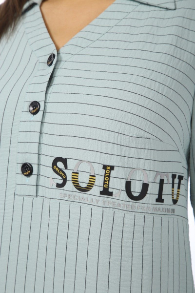 Платье из текстиля с нагрудными вытачками и патами Matini 3.1610 бирюза - фото 7