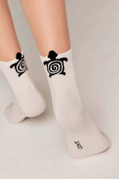 Носки хлопковые женские CONTE ELEGANT классика CONTE CONTE_CLASSIC_538 молочный - фото 1