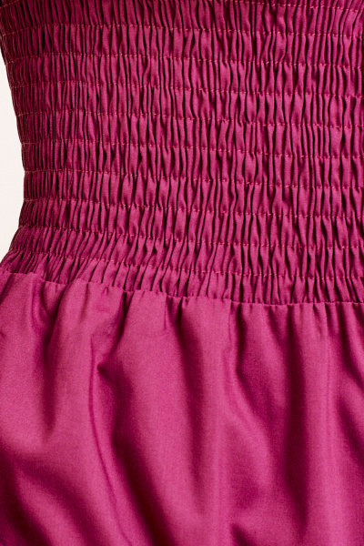 Платье на каждый день из хлопка с отложным воротником Панда 114780w темно-малиновый - фото 4