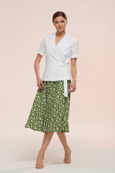 Жакет с коротким рукавом и юбка-клеш на каждый день Ларс Стиль 762 - фото 1