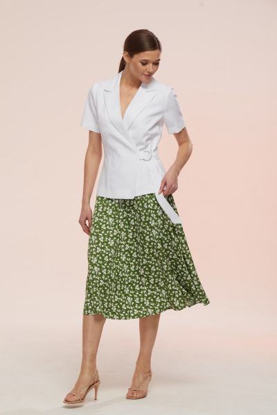 Жакет с коротким рукавом и юбка-клеш на каждый день Ларс Стиль 762 - фото 2