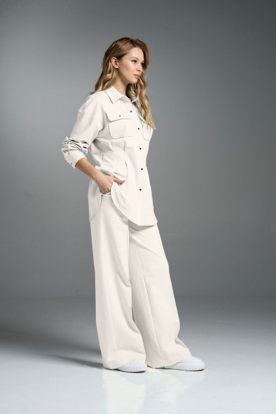 Блуза, брюки VI ORO VR-1015 молочный - фото 1