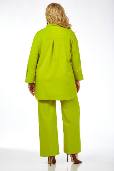 Летний костюм 2-ка: жакет и брюки из льна SVT-fashion 580 лайм - фото 4