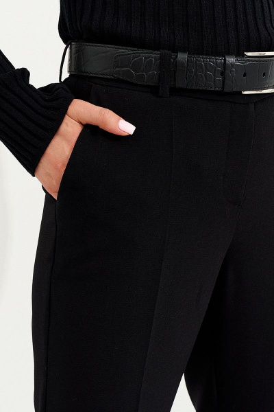 Элегантные брюки со стрелками из костюмной ткани Ketty К-01960 черный - фото 5