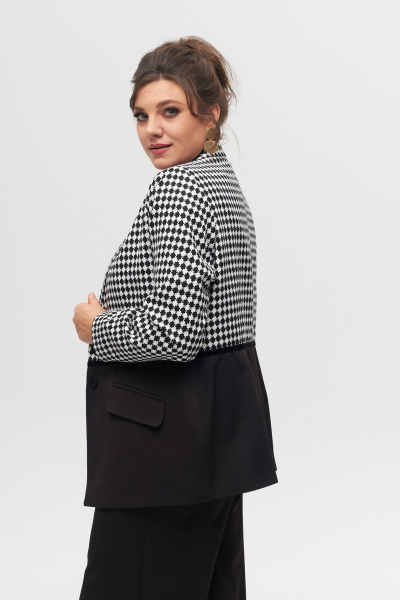 Жакет Anelli 1318.1 черно-белый - фото 2