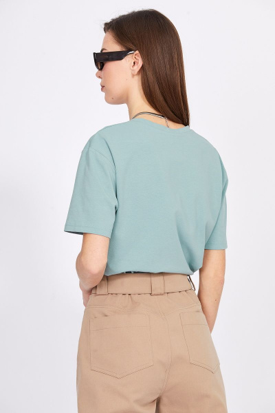 Брюки-карго прямые из джинса с клапанами и ремнем EOLA 2391 темно-бежевый - фото 7