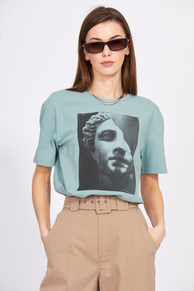 Брюки-карго прямые из джинса с клапанами и ремнем EOLA 2391 темно-бежевый - фото 6