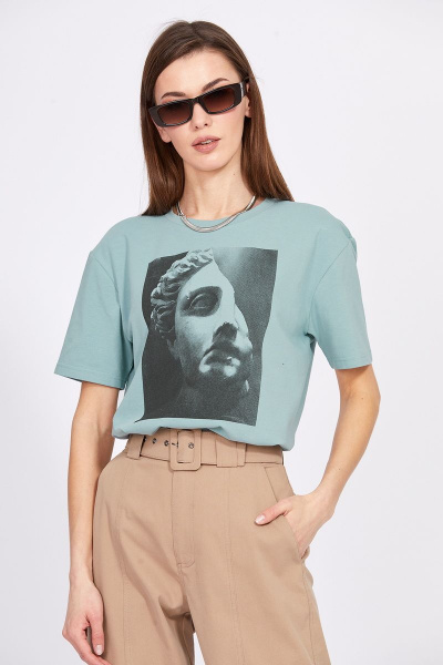 Брюки-карго прямые из джинса с клапанами и ремнем EOLA 2391 темно-бежевый - фото 5