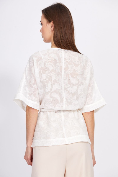 Брюки классические из текстиля с эластичной тесьмой EOLA 2394 бежевый - фото 5